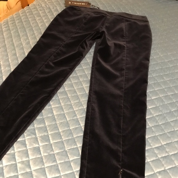Beatrice B Deep Navy Velvet Valet Trousers sz 8 - Picture 2 of 8